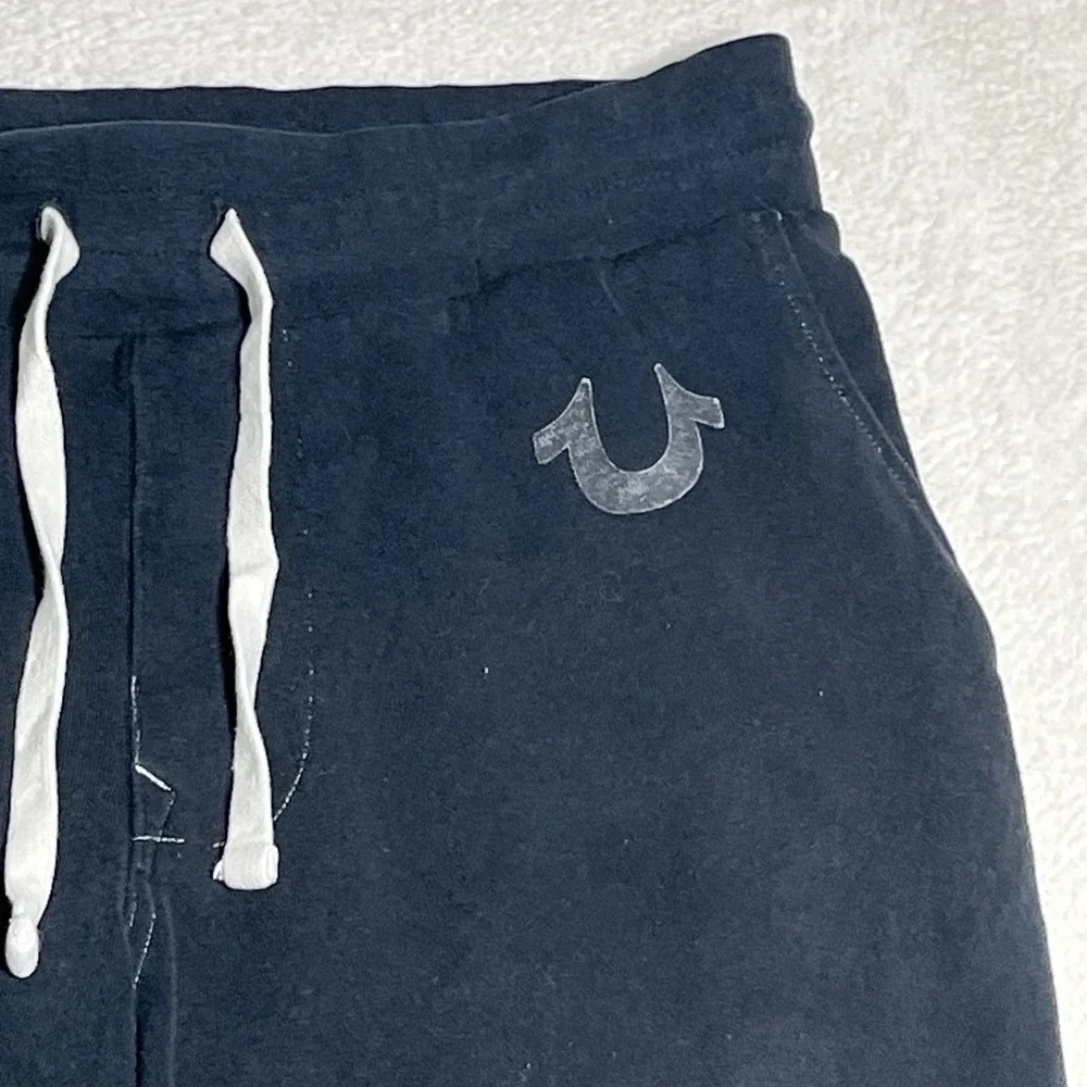 True Religion Classic Logo Jogger Sweatpants Mens Large BLACK ‎ Running Lounge